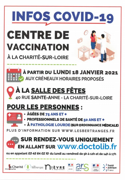 Ouverture d’un Centre de Vaccination à la Charité-sur-Loire
